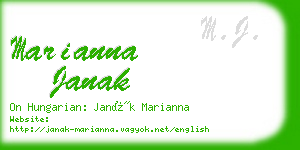 marianna janak business card